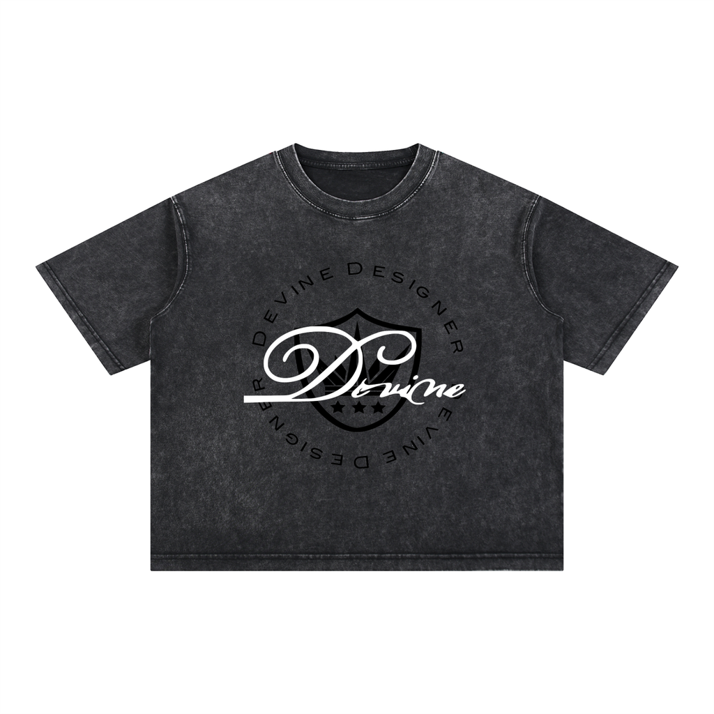 Mineral Wash Boxy Cotton T-Shirt