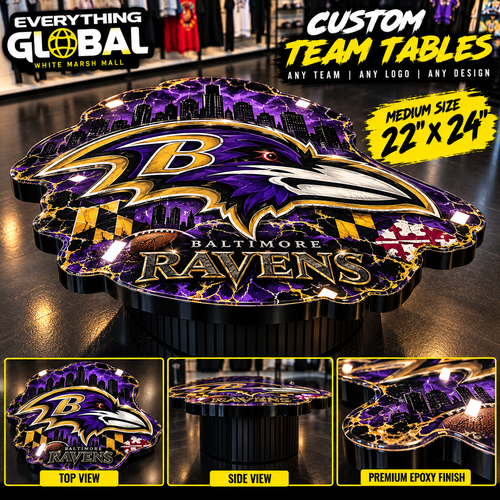 Custom Epoxy Art Table | Personalized Logo, Photo & Design Furniture