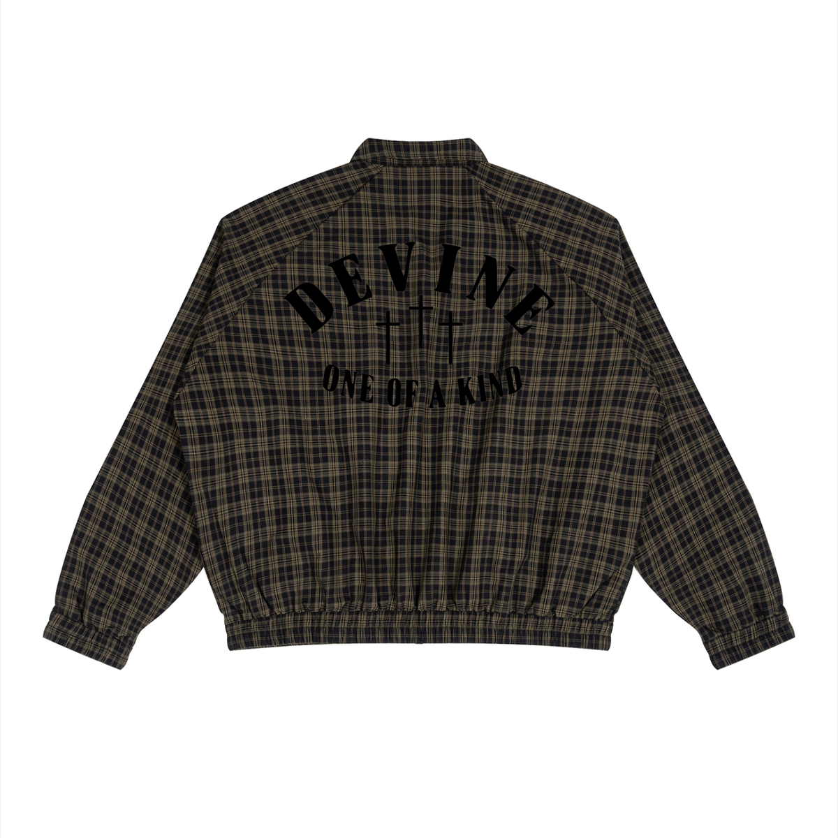 Unisex Plaid Full-Zip Track Jacket