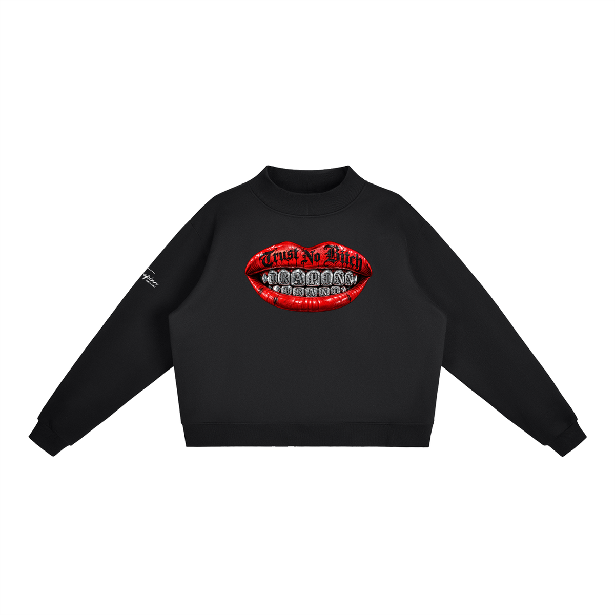 TRAPINN - Essential Fleece Mock-Neck Crew Sweatshirt